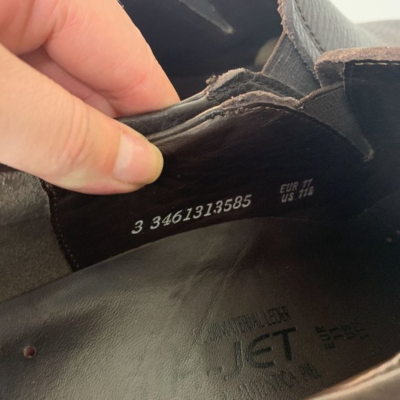 Memphisto brown leather slip on shoe loafer 11 - Picture 3 of 7